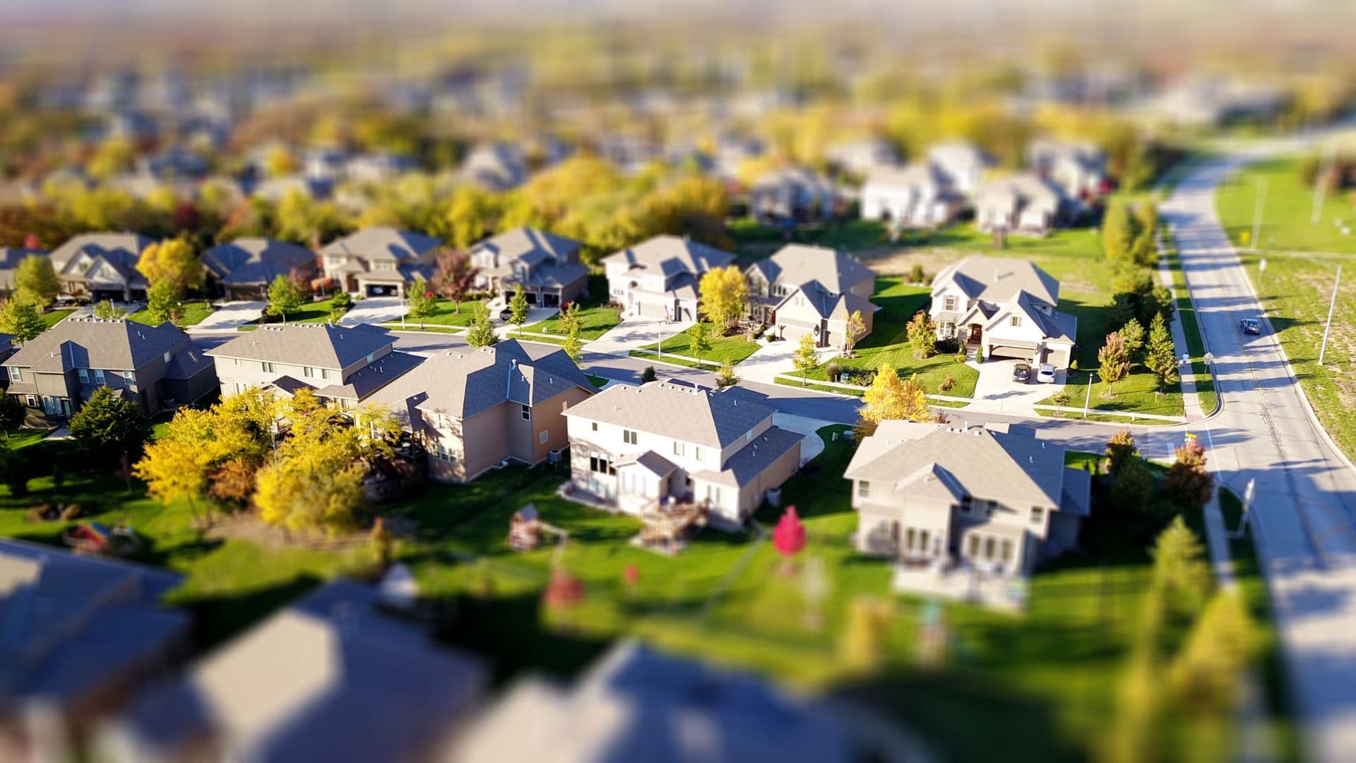 Aerial view of a suburban neighborhood, the kind of territory home service companies sell into
